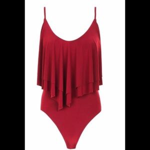 Burgundy/Red bodysuit